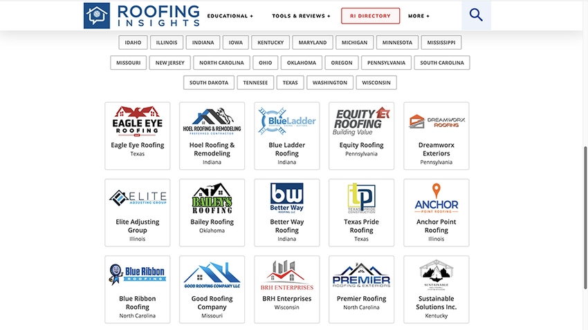 Roofing insights Directory Contractors list