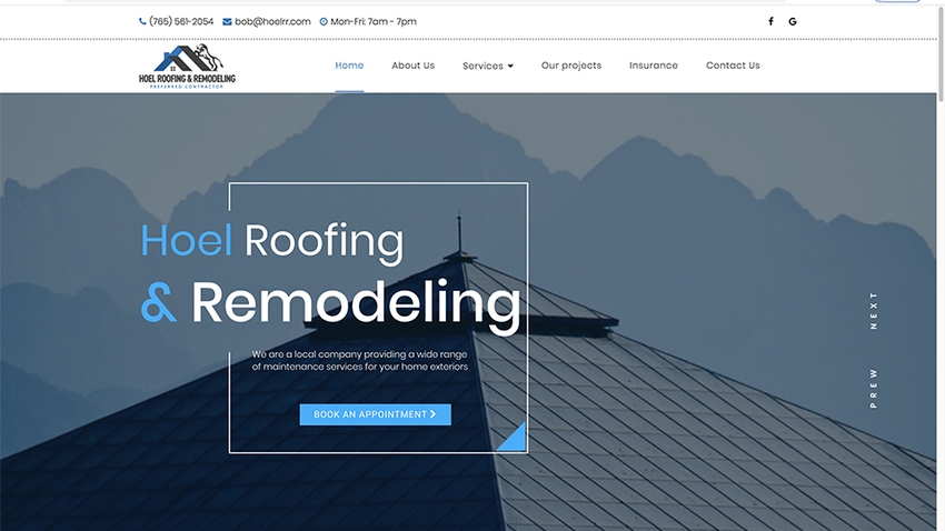 Hoel Roofing & Remodeling main page
