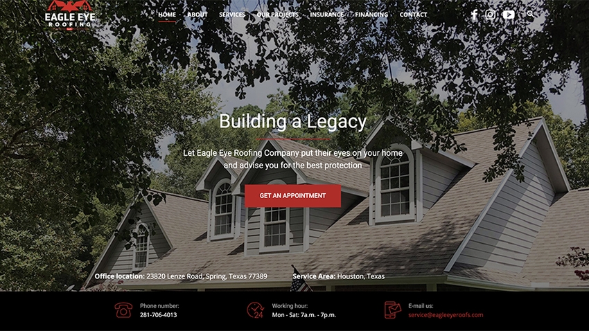 Eagle Eye Roofing main page